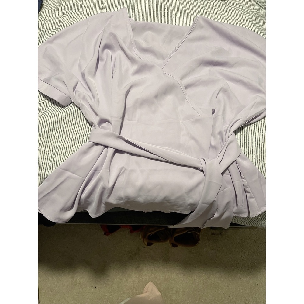 Light Purple V Neck Top